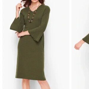 Talbots 100% Merino Wool Green Dress